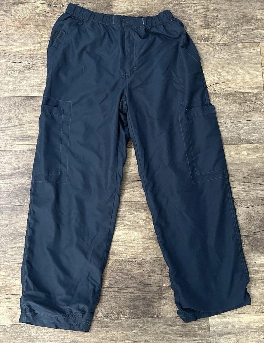 Old Navy Men’s Large Blue Y2K Windbreaker Parachute Cargo Baggy Streetwear Pants